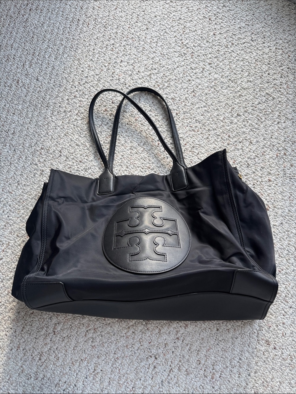 Tory Burch Ella tote bag black size large Matte - used once  clean home